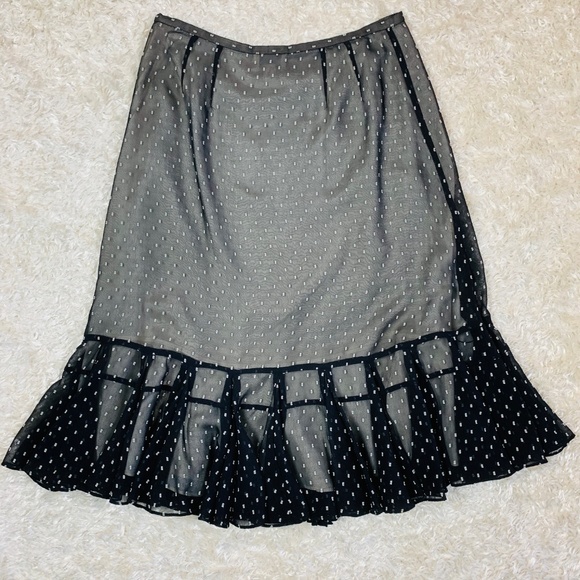 Ann Taylor Loft Size 4 Black White Career Skirt - Picture 6 of 6